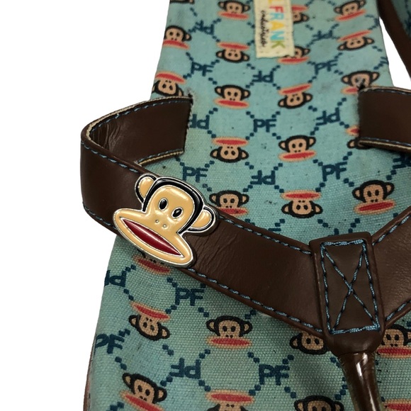 Paul Frank Sock Monkey Flip Flops size 7/8 - Picture 3 of 10